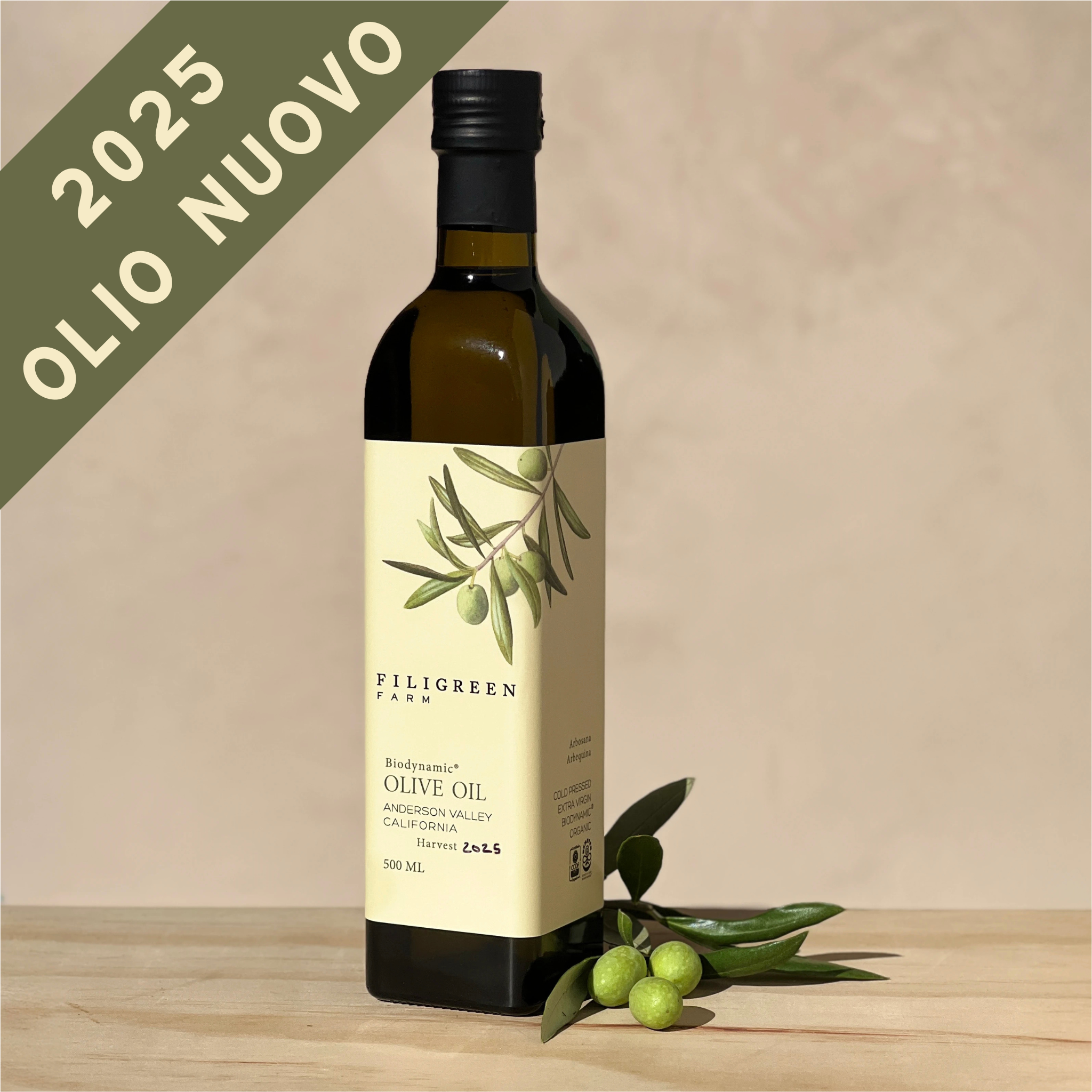 Biodynamic Olive Oil (500mL) — Filigreen Farm